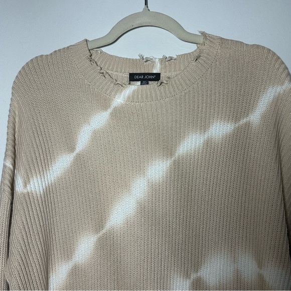 Dear John Beige Tie-Dye Sweater 100% Cotton - Picture 2 of 7